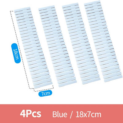 2/4 gab. DIY regulējama uzglabāšanas nodalījuma plāksne, plastmasas atvilktņu dalītājs, bezmaksas kombinētā starpsienu plāksne, vietu taupošs sadalīšanas rīks