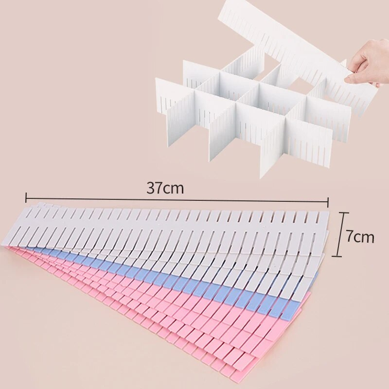 2/4 vnt. „Pasidaryk pats“ reguliuojama laikymo pertvarų plokštė, plastikinė stalčių pertvara, nemokama kombinuota pertvarų lenta, taupanti erdvę padalijimo įrankis