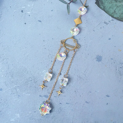 Suncatcher Kabantys Kristalai Pakabukas Vaivorykštė Prisma Vitražas Fėja langas Vėjo varpeliai Automobilių žavesys Dekoras Menas Amatai