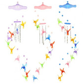 Colibri norocos, clopoțel, clopoțel de vânt mobil, colorat, din plastic, colibri, ornament de grădină, decor pentru casă