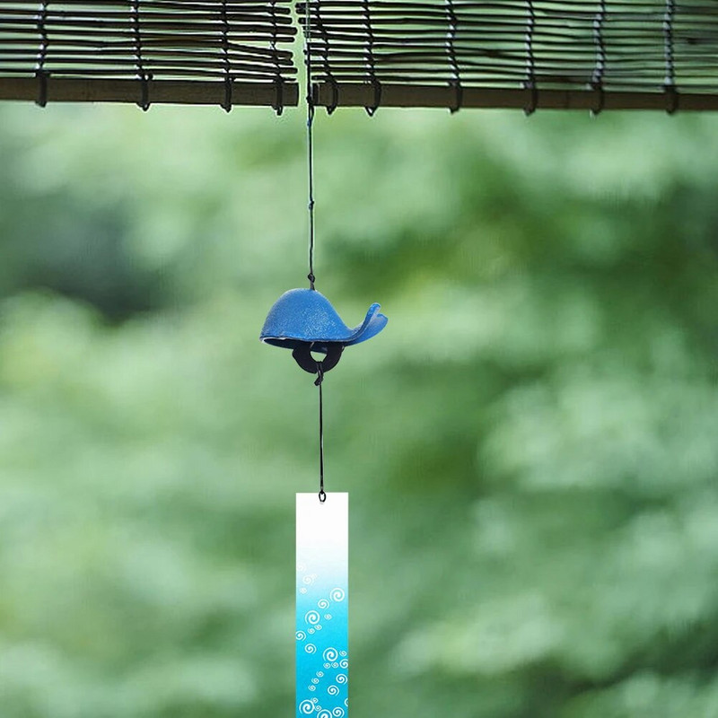 Banginio formos vėjo varpeliai japoniško stiliaus Serenity varpelio vėjo varpeliai iš ketaus Kūrybinis kiemo verandos sodo dekoravimui