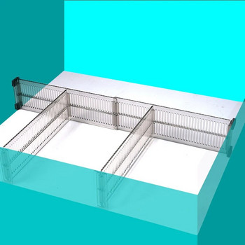 2 τεμ./σετ Ρυθμιζόμενο συρτάρι διαχωριστικό συρταριού DIY Durable Storage Organizer Ντουλάπα Ντουλάπα χωρίς διάτρηση Separator Home