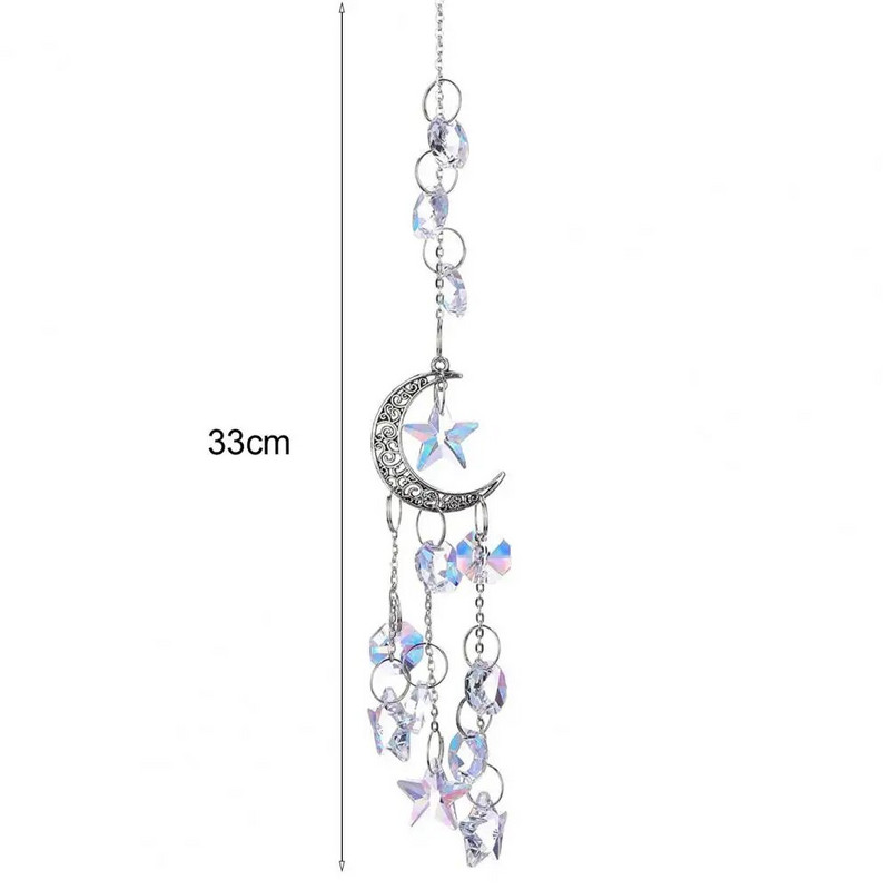 Suncatcher Decor dirbtinis krištolinis pakabinamas dekoras Nešiojamas ryškių spalvų patrauklus estetinis blizgus prizmė pakabukas