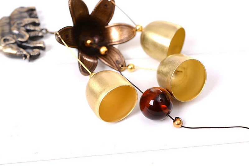 Metal Lucky Wind Chimes Antikni bakreni privjesak Ukras za vrata Zvono od legure Feng Shui privjesak Gradska kuća Lucky Cat Shop Zvono