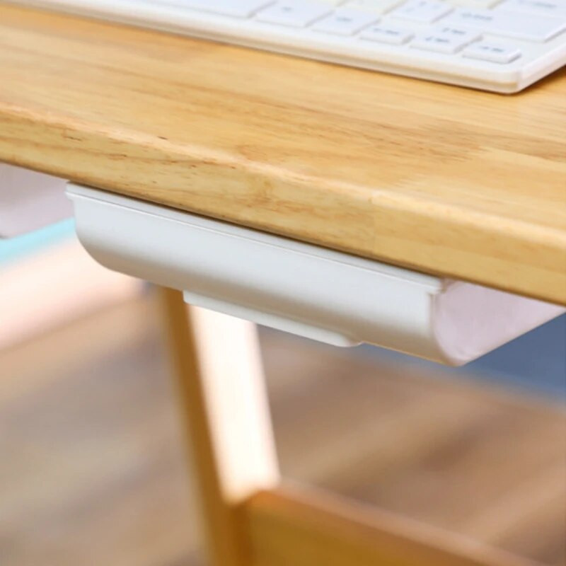 Cutie de depozitare sub birou Sertar de depozitare autoadeziv pentru partea inferioară a biroului Articole de scris creative Carcasă de finisare Cuțit Furculiță Organizatori de bucătărie