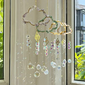 k9 Crystal Suncatcher Privjesak u obliku oblaka s prizmom od prirodnog kamena Rainbow Maker Sun Catcher Kućni umjetnički obrt Viseći vanjski dekor