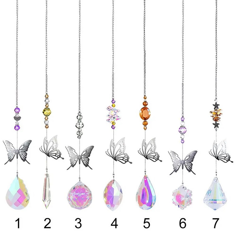 Κρεμαστές πεταλούδες Suncatchers Κρεμαστά διακοσμητικά Γοητευτικά κρεμαστά στολίδια Suncatcher για διακόσμηση κήπου γραφείου σπιτιού