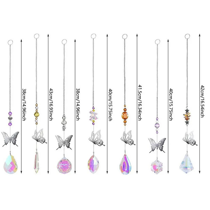 Κρεμαστές πεταλούδες Suncatchers Κρεμαστά διακοσμητικά Γοητευτικά κρεμαστά στολίδια Suncatcher για διακόσμηση κήπου γραφείου σπιτιού