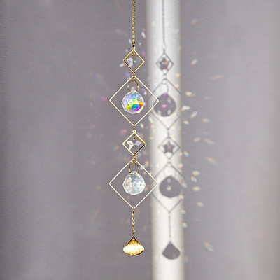 Hvatač sunca Wind Chime Privjesci Viseći kristalni Wind Chimes Mjesečeva zvijezda Vitraji Hvatač sunca Vrtna dekoracija na otvorenom