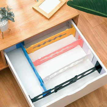 Регулируеми разделители за чекмеджета Органайзер Разделител за съхранение на грим за дрехи на скрин Кутия за бюро в банята Спалня Кухня