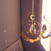 Kristalne sunčane prizme Wind Chime Mjesečeva zvijezda Viseći hvatači sunca Wind Chimes Rainbow Chaser Prozor Vjenčane zavjese Viseća dekoracija