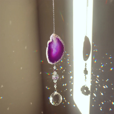 Kristalne sunčane prizme Wind Chime Mjesečeva zvijezda Viseći hvatači sunca Wind Chimes Rainbow Chaser Prozor Vjenčane zavjese Viseća dekoracija
