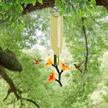 Flowers Hummingbird Feeder Outdoor Bird Feeder Τύπος μπουκαλιού κρασιού Διακόσμηση κήπου αυλής Hummingbird Drinker Bird Accessories