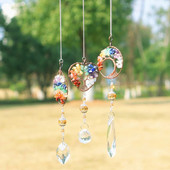 Saulės gaudyklės Kabantys krištolinis gyvybės medis akmens karoliukai prizmė pakabukas amatų vėjo varpeliai langas namų sodo dekoravimas ловец солнца