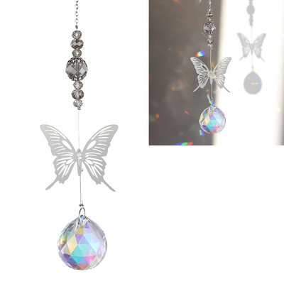 Saulės gaudyklės Kabantys krištolinis gyvybės medis akmens karoliukai prizmė pakabukas amatų vėjo varpeliai langas namų sodo dekoravimas ловец солнца