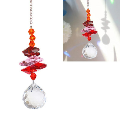 Saulės gaudyklės Kabantys krištolinis gyvybės medis akmens karoliukai prizmė pakabukas amatų vėjo varpeliai langas namų sodo dekoravimas ловец солнца