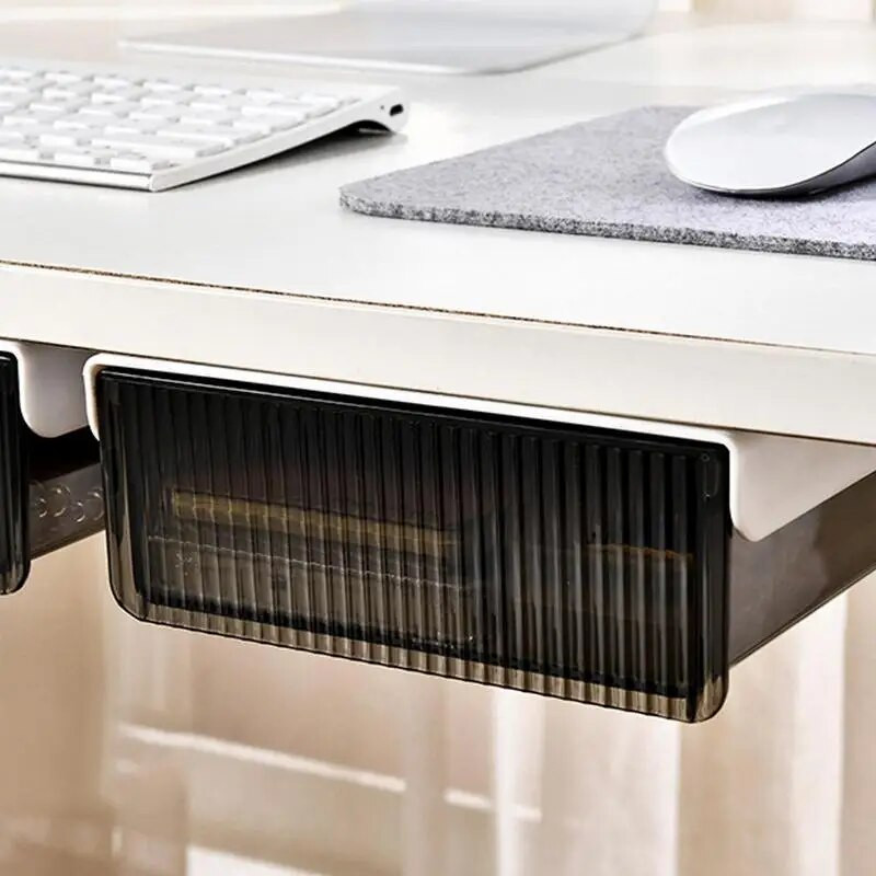 Ladica ispod stola Kutija za pohranu Skrivena Viseća Spavaća soba Spavaonica Ured Ljepljenje stola Bez probijanja Sortiranje dna stola