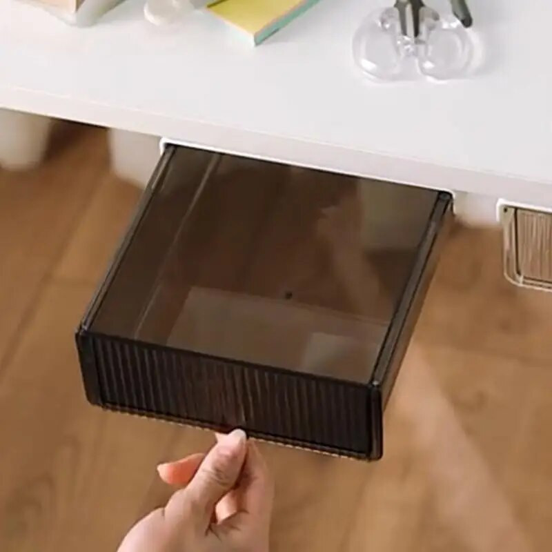 Ladica ispod stola Kutija za pohranu Skrivena Viseća Spavaća soba Spavaonica Ured Ljepljenje stola Bez probijanja Sortiranje dna stola
