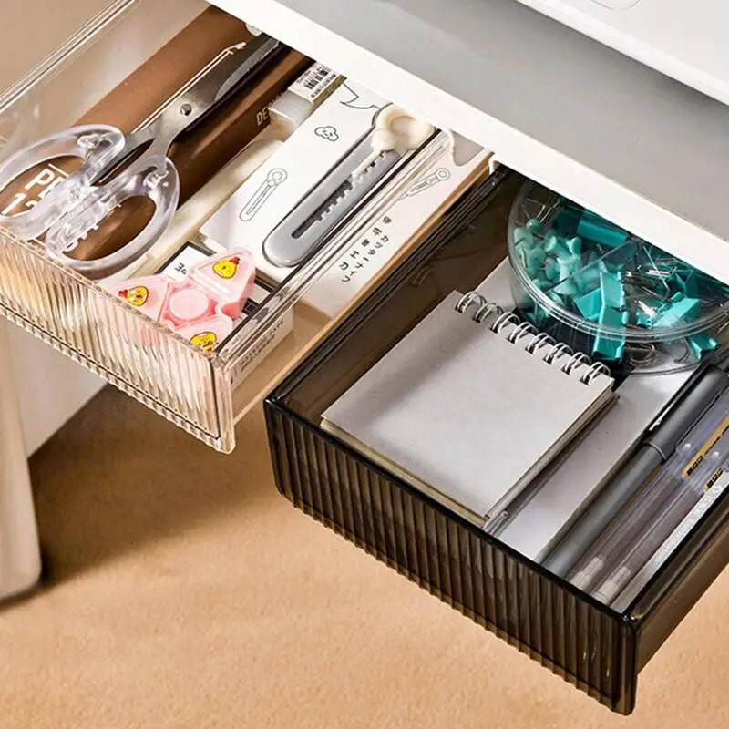 Ladica ispod stola Kutija za pohranu Skrivena Viseća Spavaća soba Spavaonica Ured Ljepljenje stola Bez probijanja Sortiranje dna stola