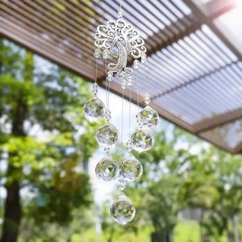 Sun Catcher Кристални висящи стъклени призми Suncatcher Wind Висулки Light Catcher Wind Chimes за прозорец Декорация на градина на открито
