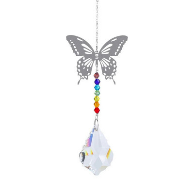 Crystal Sunce Moon Catcher Celestial Rainbow Maker Auto Prizma Prozor Viseći Ručno izrađeni kućni luster Dekor Wind Chime Privjesak Poklon