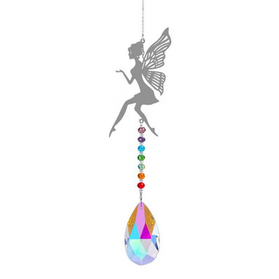 Crystal Sunce Moon Catcher Celestial Rainbow Maker Auto Prizma Prozor Viseći Ručno izrađeni kućni luster Dekor Wind Chime Privjesak Poklon