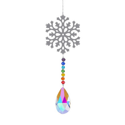 Crystal Sunce Moon Catcher Celestial Rainbow Maker Auto Prizma Prozor Viseći Ručno izrađeni kućni luster Dekor Wind Chime Privjesak Poklon