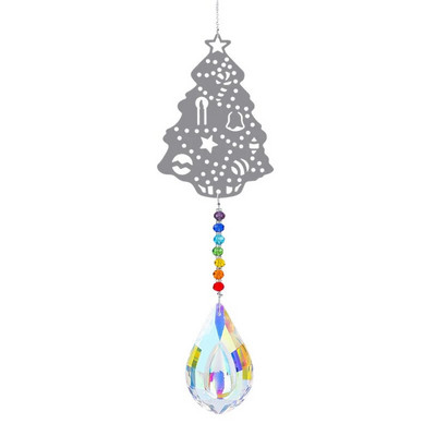 Crystal Sunce Moon Catcher Celestial Rainbow Maker Auto Prizma Prozor Viseći Ručno izrađeni kućni luster Dekor Wind Chime Privjesak Poklon