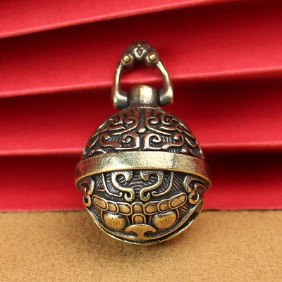 Breloc de mașină Cadouri creative lucrate manual Lucky Brass Home Articole de acasă Pandantiv Artizanat Clopot Taotie Car Pendant pentru grădinărit
