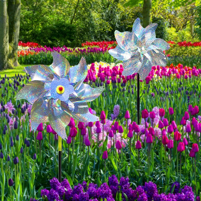 Vaisių sodas Atspindintys vėjo malūnai Vaikai Vaikai Žaislai Paukščių atbaidiklis Vėjo malūno suktukas Lengvas montavimas Sodo sodo apsauga