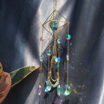 Μωβ Crystal Sun Catcher Πολυτελές γυαλιστερό κρεμαστό Suncatcher Rainbow Maker Κρεμαστό στολίδι Διακόσμηση σπιτιού Prism Διακόσμηση δωματίου 2023