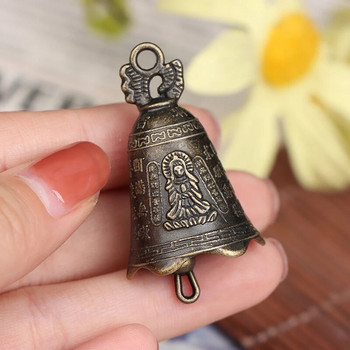 Antique Bell κινέζικο μίνι γλυπτό Pray Guanyin Buddha Bell Shui Feng Bell