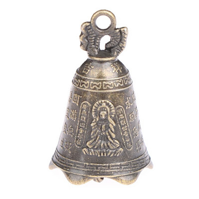 Антична камбана Китайска мини скулптура Молете се Guanyin Buddha Bell Shui Feng Bell