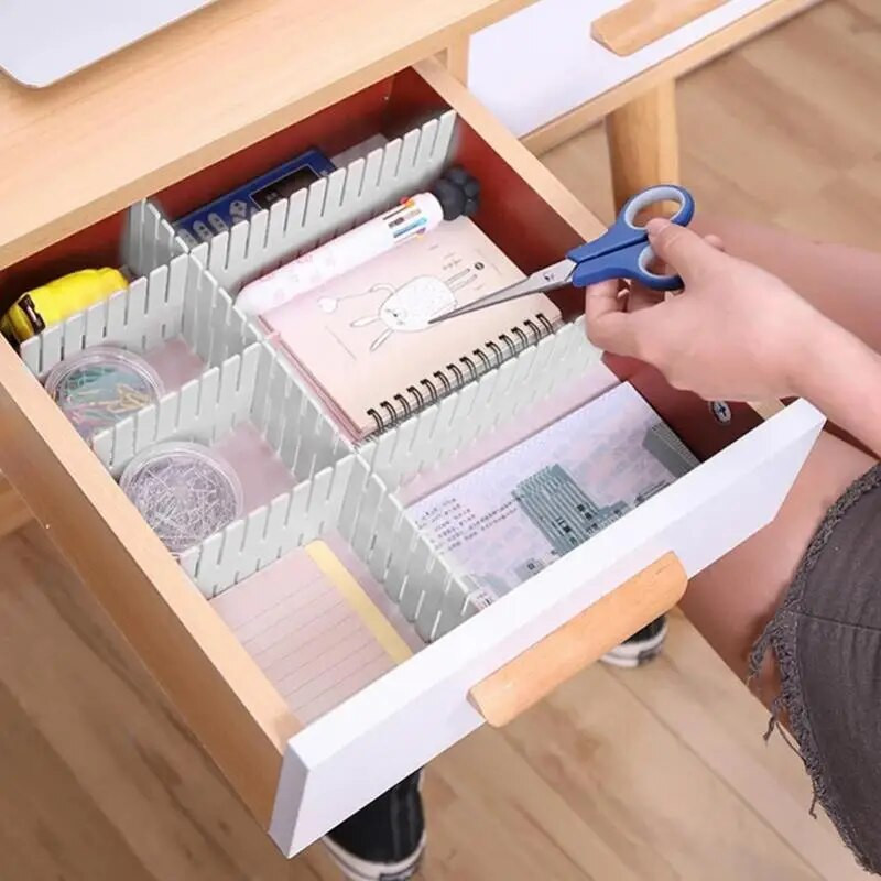 4kom Ladica Pregrada Duboko podesiva i spojiva Komoda Separator DIY Organizatori za kupaonicu Kuhinja Ormar Odlaganje odjeće