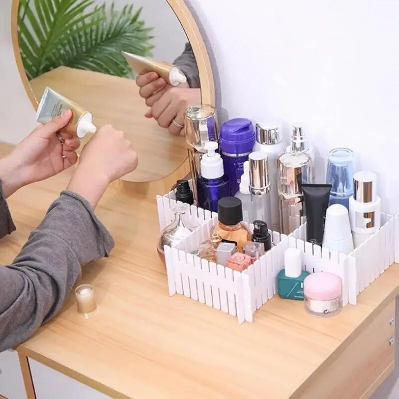 4kom Ladica Pregrada Duboko podesiva i spojiva Komoda Separator DIY Organizatori za kupaonicu Kuhinja Ormar Odlaganje odjeće