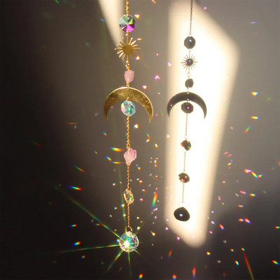 Colectie de lumini de cristal Pandantiv Durabil agățat Captorul de lumină solară Bijuterii reflectorizante de cristal Fereastră Decorare grădină în aer liber