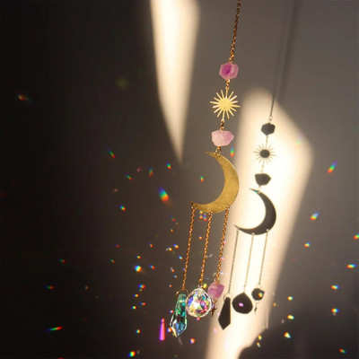 Colectie de lumini de cristal Pandantiv Durabil agățat Captorul de lumină solară Bijuterii reflectorizante de cristal Fereastră Decorare grădină în aer liber