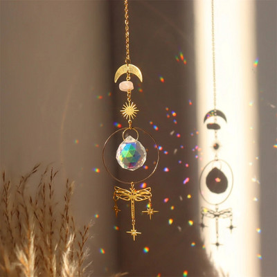 Colectie de lumini de cristal Pandantiv Durabil agățat Captorul de lumină solară Bijuterii reflectorizante de cristal Fereastră Decorare grădină în aer liber