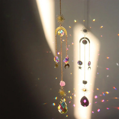 Colectie de lumini de cristal Pandantiv Durabil agățat Captorul de lumină solară Bijuterii reflectorizante de cristal Fereastră Decorare grădină în aer liber