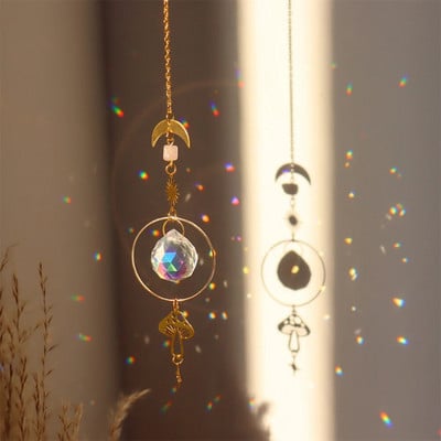 Colectie de lumini de cristal Pandantiv Durabil agățat Captorul de lumină solară Bijuterii reflectorizante de cristal Fereastră Decorare grădină în aer liber