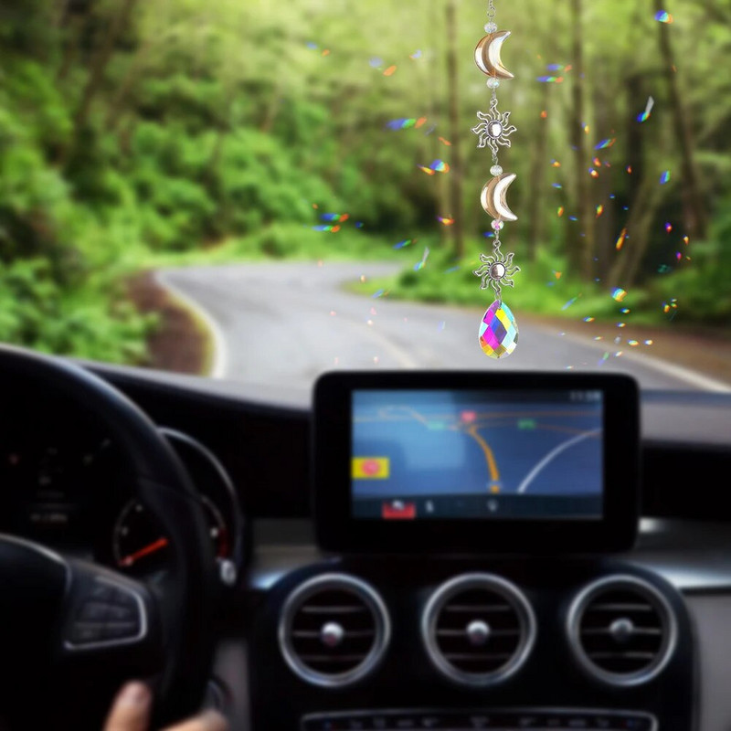 „Crystal Light“ kolekcijos pakabukas, patvarus kabantis saulės šviesos gaudyklė, krištolinis atspindintis papuošalų langas, lauko sodo puošmena