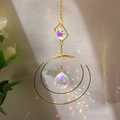 Moon, Star, Crystal Sun Catcher Garden Light Collection Bijuterii suspendate Prism Pandantiv Garden Wind Chime