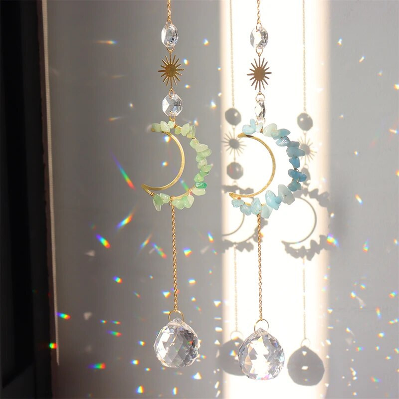 Crystal Suncatcher Snježna pahuljica Privjesak od obojenog stakla Viseći hvatač svjetla Nakit Reflektirajuće zvonce vjetra Božićni dar Uređenje doma