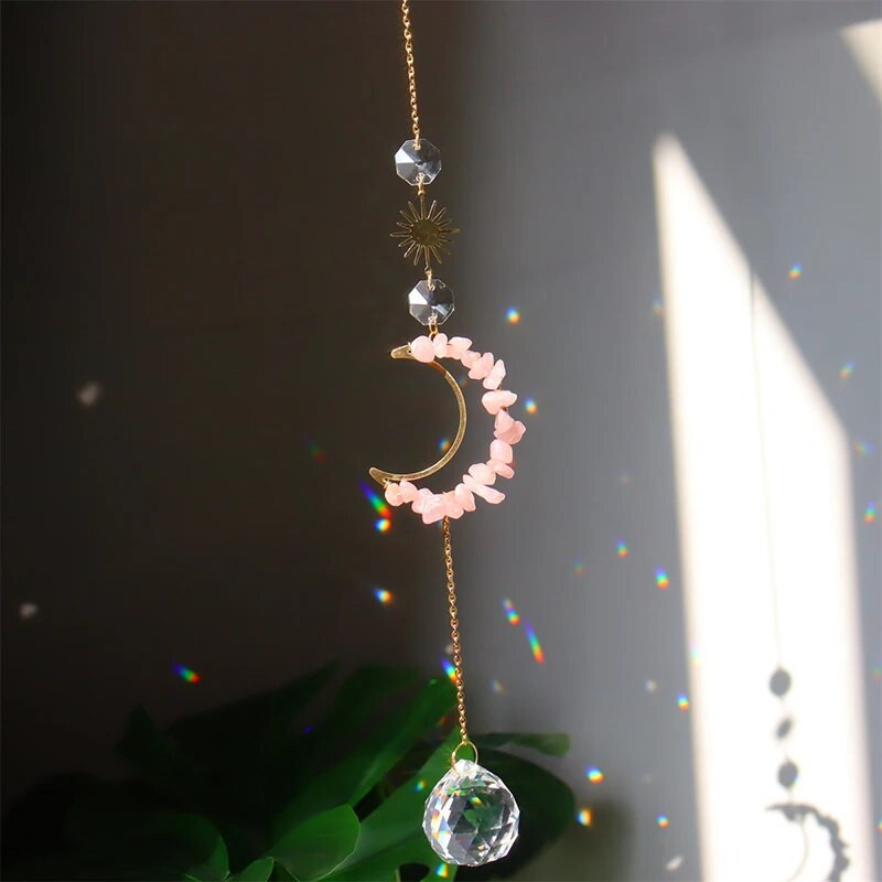 Crystal Suncatcher Snježna pahuljica Privjesak od obojenog stakla Viseći hvatač svjetla Nakit Reflektirajuće zvonce vjetra Božićni dar Uređenje doma