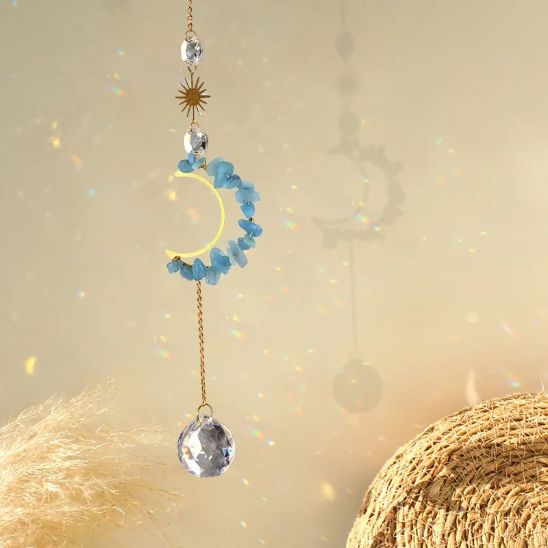 Crystal Suncatcher Snježna pahuljica Privjesak od obojenog stakla Viseći hvatač svjetla Nakit Reflektirajuće zvonce vjetra Božićni dar Uređenje doma