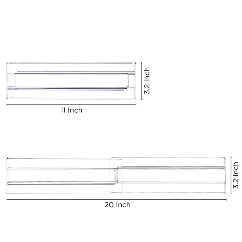 1/2 db állítható deszka fiókelválasztó válaszfal Tartós tároló rendszerező visszahúzható elválasztó gardrób szekrény kellékekhez