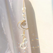 Crystal Suncatcher Moon Light Catcher Rainbow Prism κρεμαστό κρεμαστό παράθυρο Wind Chime Στολίδια Γούρι αυτοκινήτου Διακόσμηση κήπου