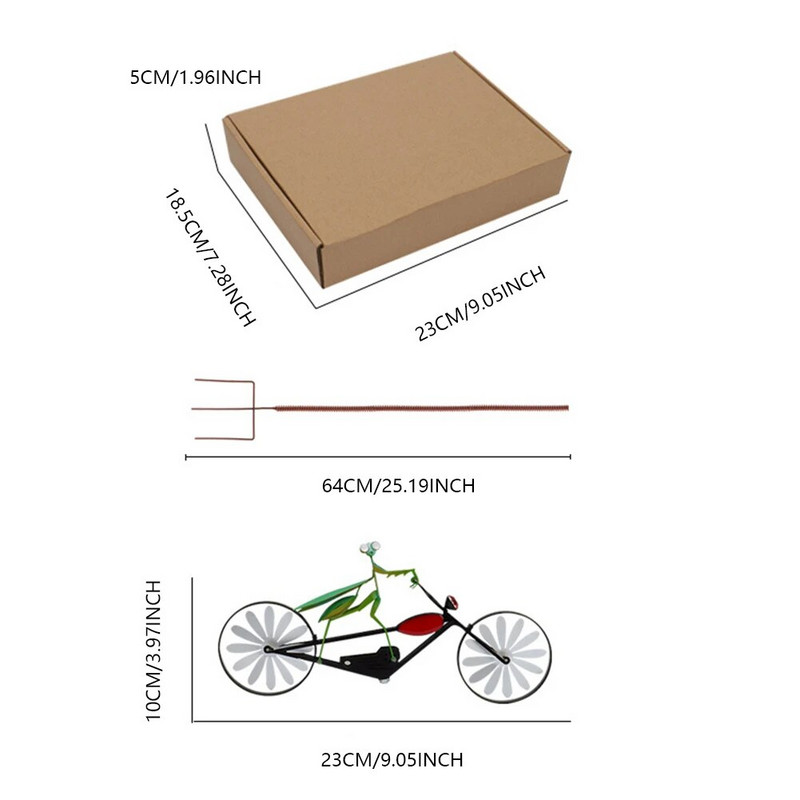 Gyvūnų dviračio vėjo suktukas katės šuniukas vėjo malūnas lauko sodo puošmena namų kiemo meno dekoravimo dovana