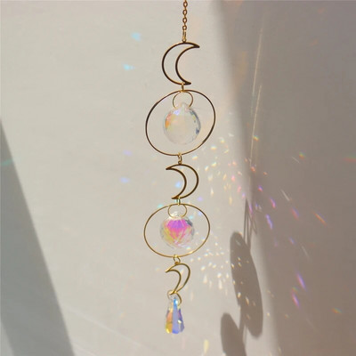 Suncatcher Кристални витражи Light Catcher Висяща висулка Rainbow Maker Призма Прозорец Wind Chime Орнамент Градинска декорация