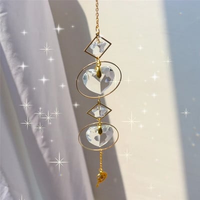 Suncatcher Kristalni vitraji Hvatač svjetla Viseći privjesak Rainbow Maker Prizma Prozor Wind Chime Ornament Vrtni ukras